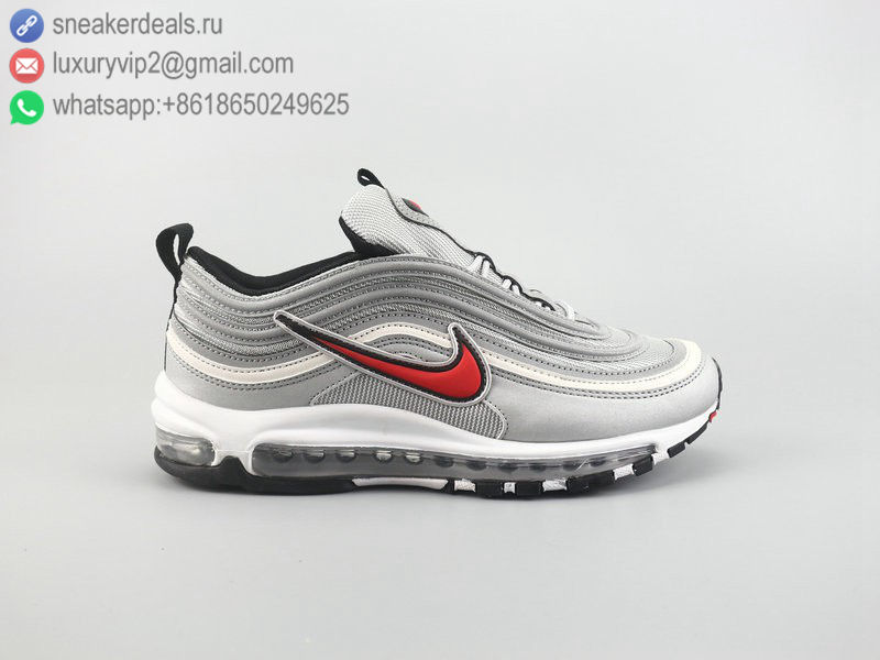 NIKE AIR MAX 97 LX GREY RED UNISEX RUNNING SHOES